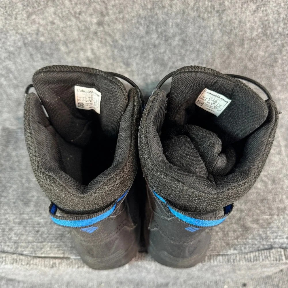 Columbia Waterproof Snow Boots Black Blue 200g Insulation Winter Mens 7 US